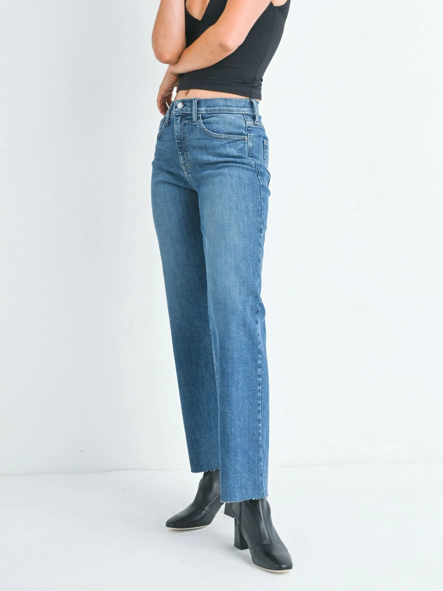 Just Black Dark Denim Slim Palazzo