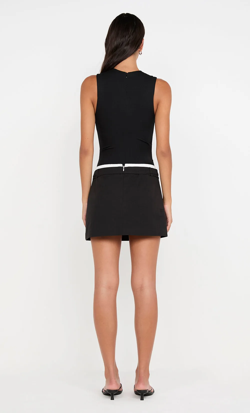 KELSI MINI SKIRT - BLACK/WHITE