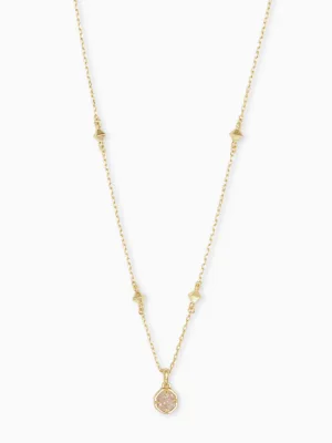 Kendra Scott: Nola Short Necklace: Gold Iridscnt Drusty