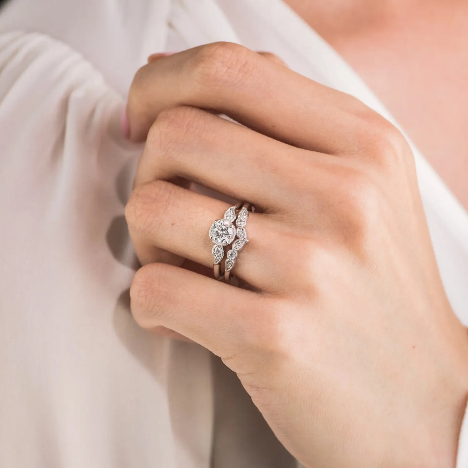 Kirk Kara "Rayana" Double Paisley Swirl Diamond Wedding Band