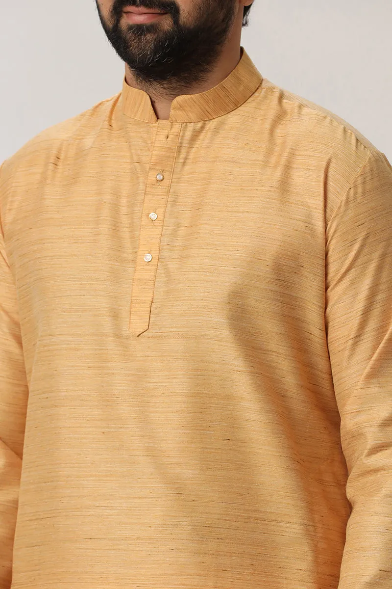 Kraft - Orange Long Kurtas for Men | Uathayam