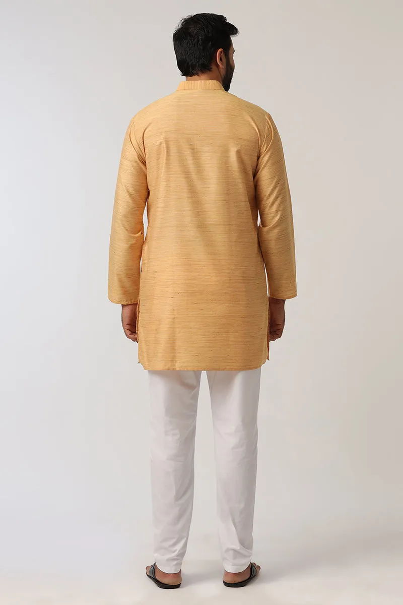 Kraft - Orange Long Kurtas for Men | Uathayam