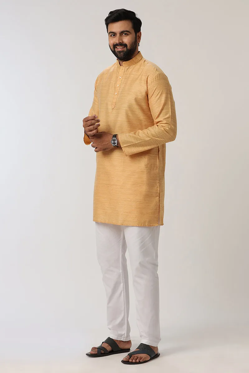 Kraft - Orange Long Kurtas for Men | Uathayam