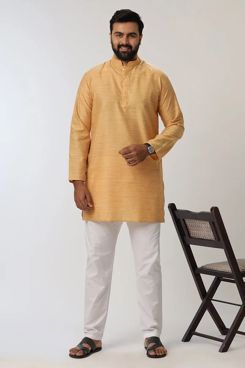 Kraft - Orange Long Kurtas for Men | Uathayam