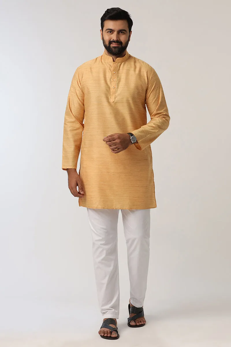 Kraft - Orange Long Kurtas for Men | Uathayam
