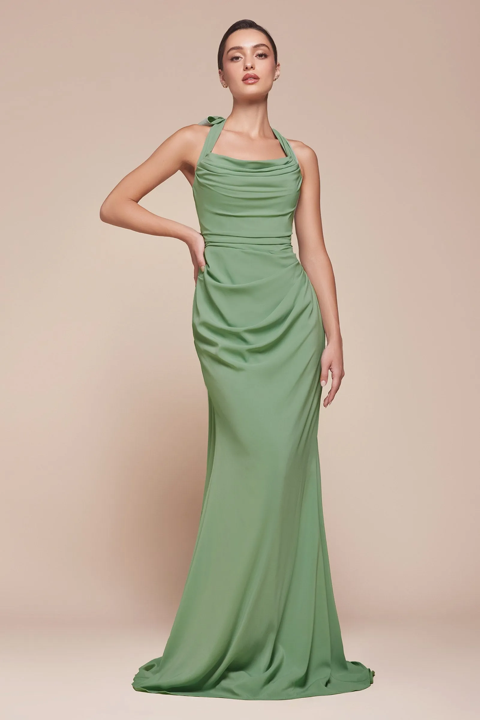 Ladivine 7433 Dress Versatile Tie Chiffon Strapless Bridesmaid Dress