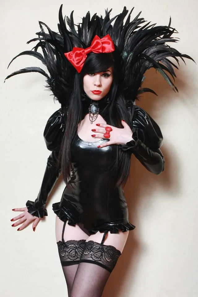 Latex and Feather Collar