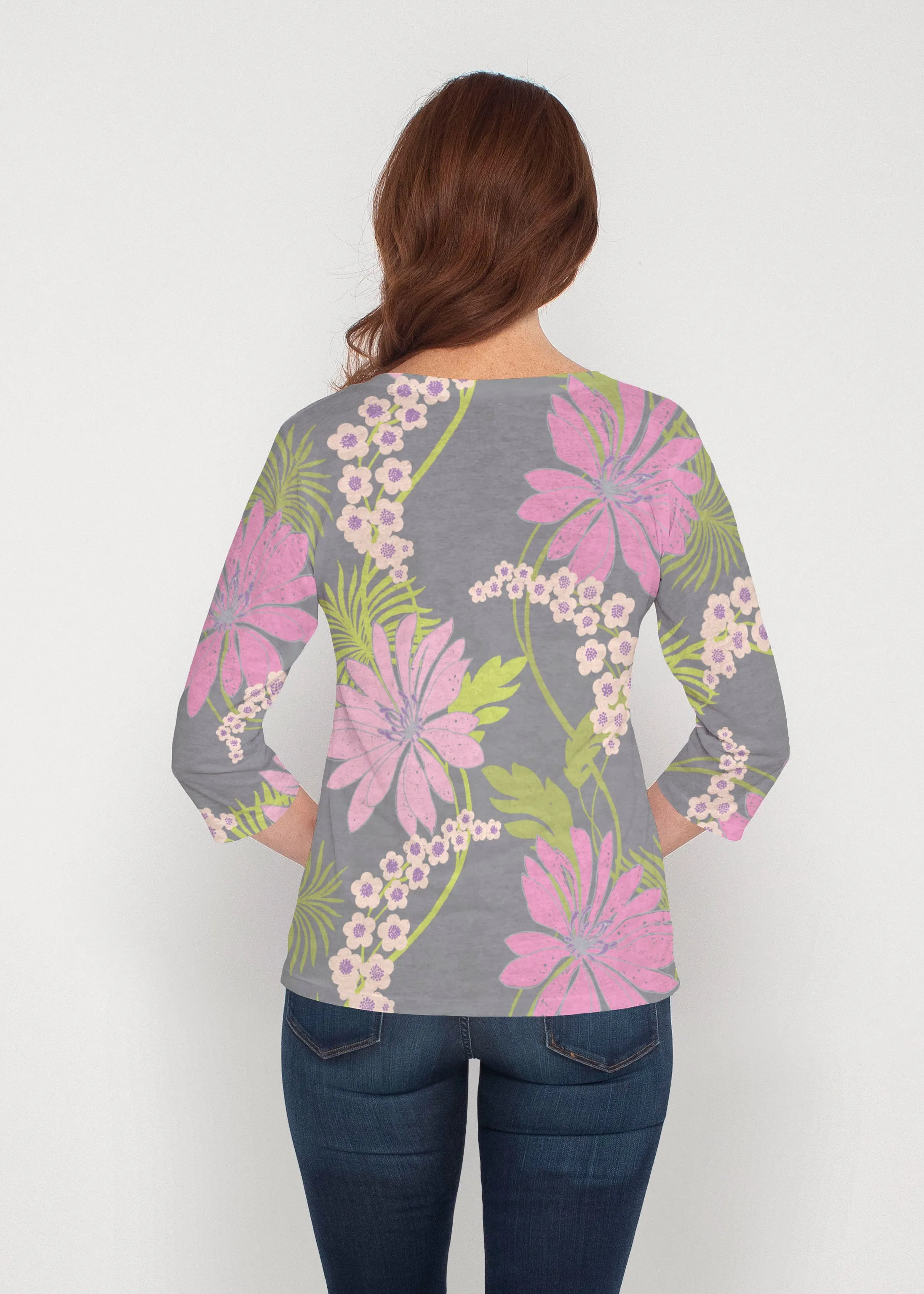 LeeLee (14304) ~ Signature 3/4 Sleeve V-Neck Top