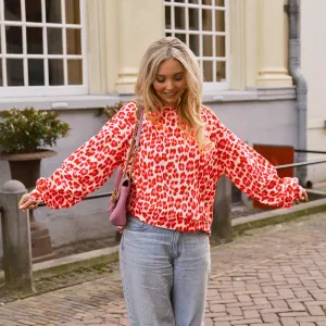 Leo sweater roze rood