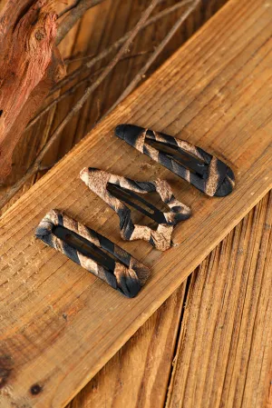 Leopard 3pcs Hair Clip Set