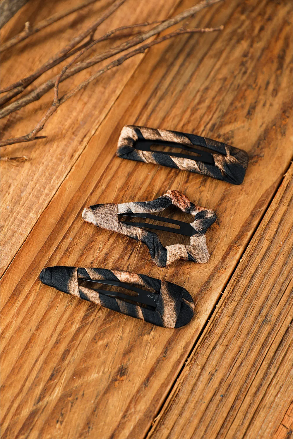 Leopard 3pcs Hair Clip Set