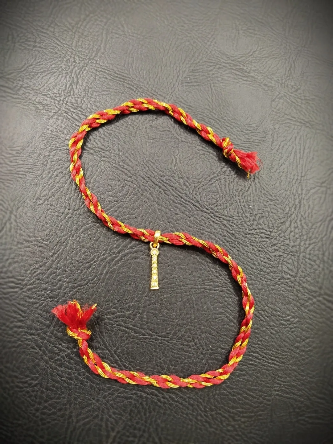Letter Name Rakhi Designs Personalized Alphabet Gold Plated Customized AD Pendant Raksha Bandhan