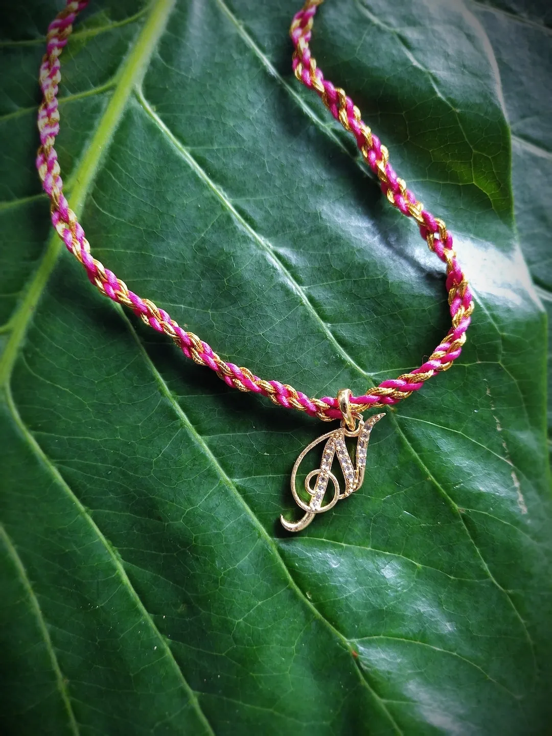 Letter Name Rakhi Designs Personalized Alphabet Gold Plated Customized AD Pendant Raksha Bandhan