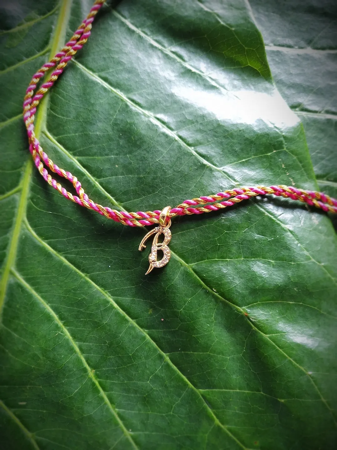 Letter Name Rakhi Designs Personalized Alphabet Gold Plated Customized AD Pendant Raksha Bandhan