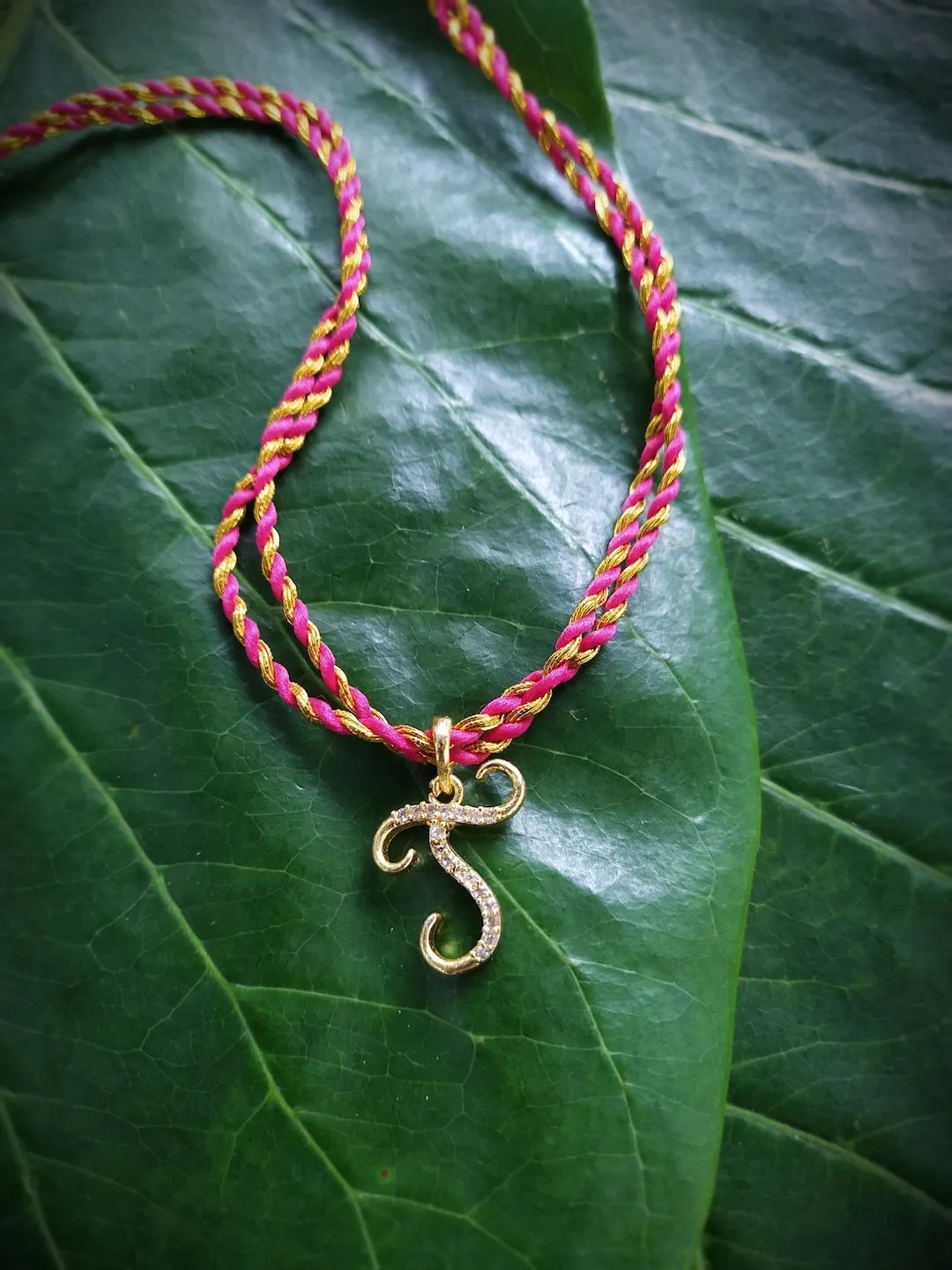 Letter Name Rakhi Designs Personalized Alphabet Gold Plated Customized AD Pendant Raksha Bandhan