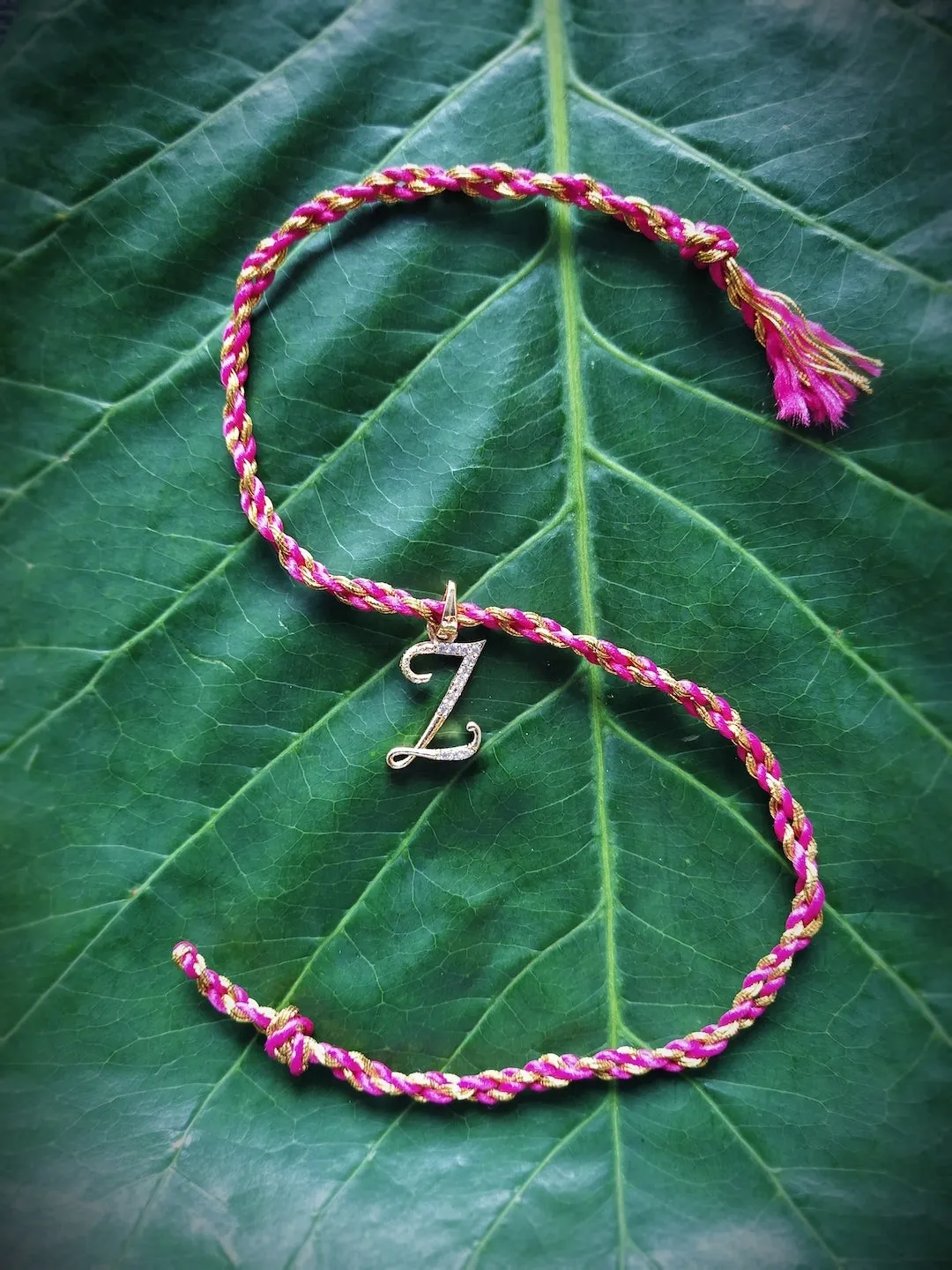 Letter Name Rakhi Designs Personalized Alphabet Gold Plated Customized AD Pendant Raksha Bandhan