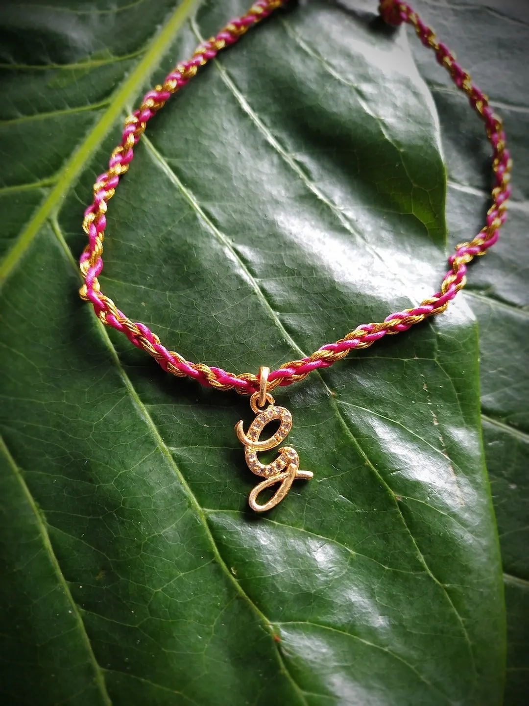 Letter Name Rakhi Designs Personalized Alphabet Gold Plated Customized AD Pendant Raksha Bandhan