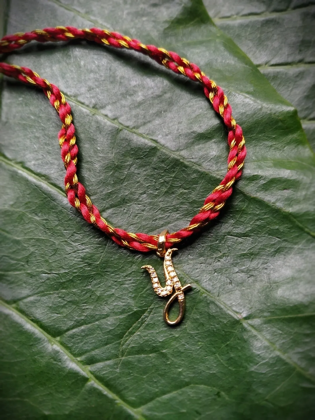 Letter Name Rakhi Designs Personalized Alphabet Gold Plated Customized AD Pendant Raksha Bandhan