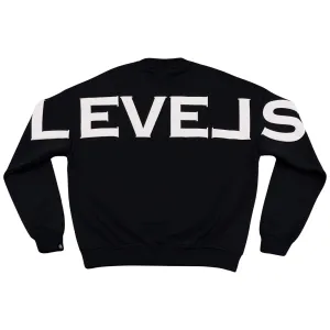 LEVELS SIGNATURE OVERSIZED CREWNECK | BLACK