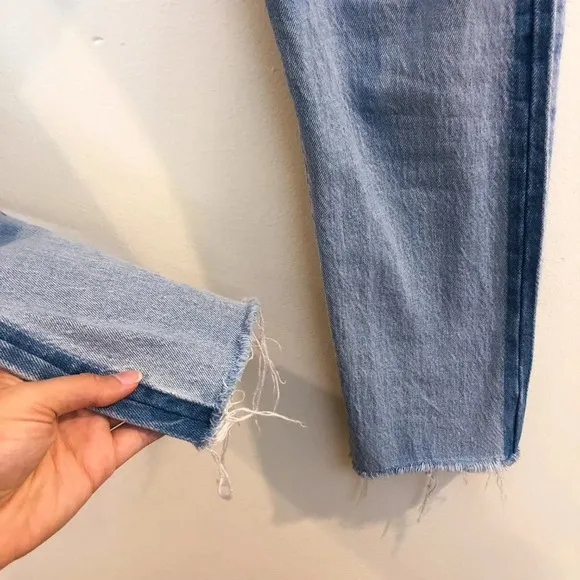 Levi's 501 Colorblocked Denim High Waisted Button Fly Skinny Jeans Women's 29