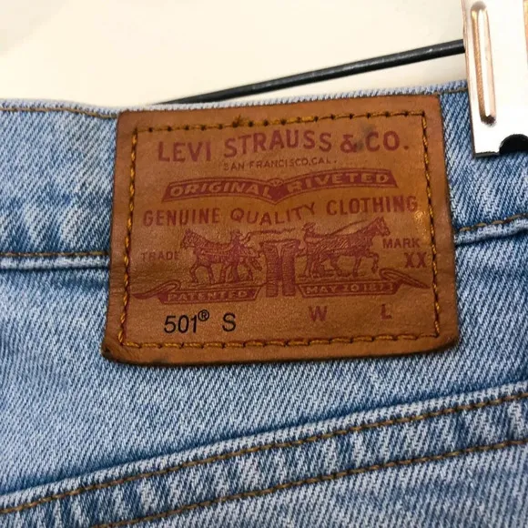 Levi's 501 Colorblocked Denim High Waisted Button Fly Skinny Jeans Women's 29