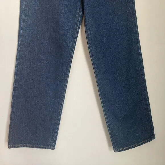 Levis Jeans Womens 25 Blue Denim Ribcage Straight Dark Stone Classic Casual