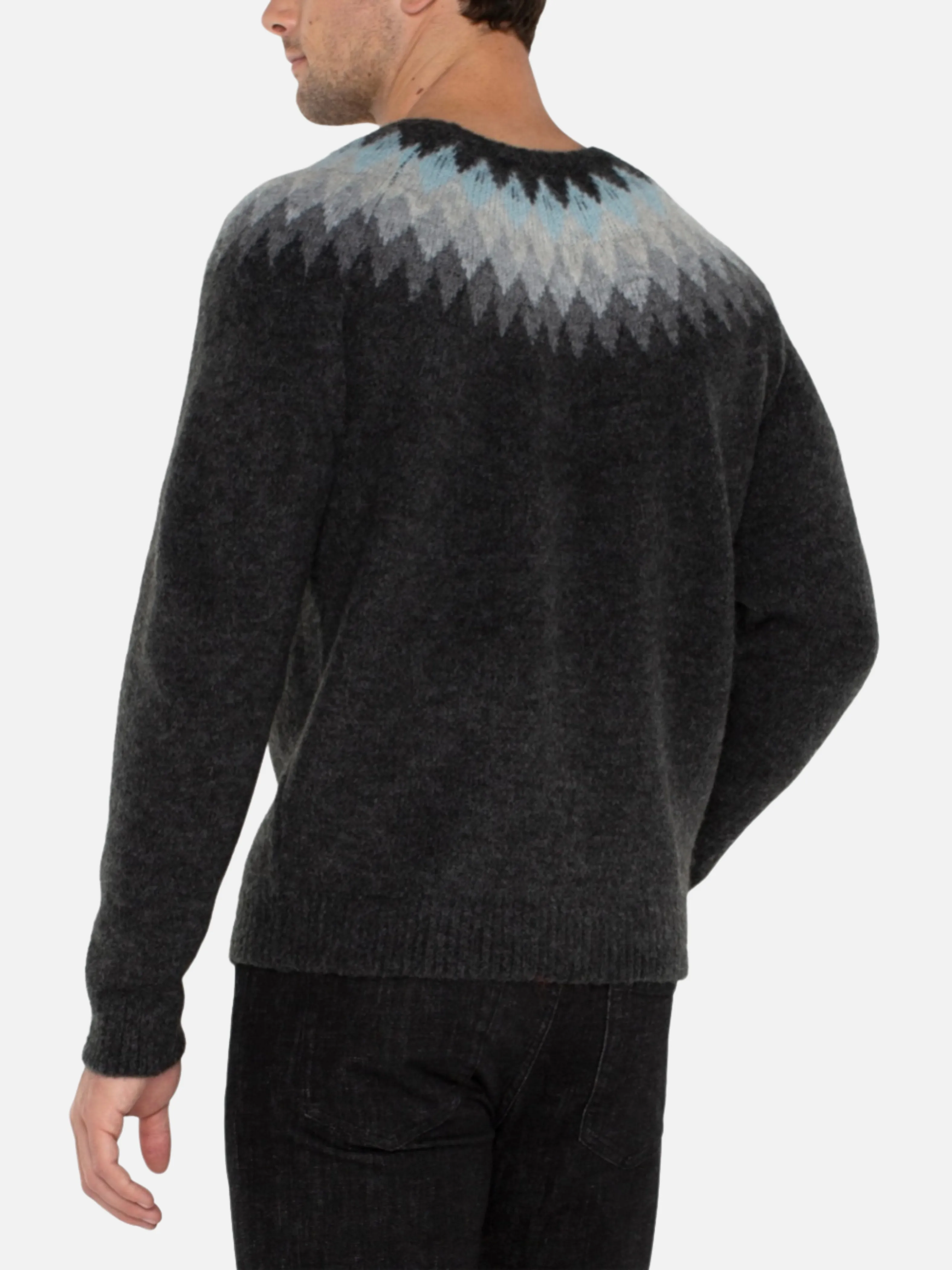 Liverpool Fair Isle Sweater - Charcoal/Grey