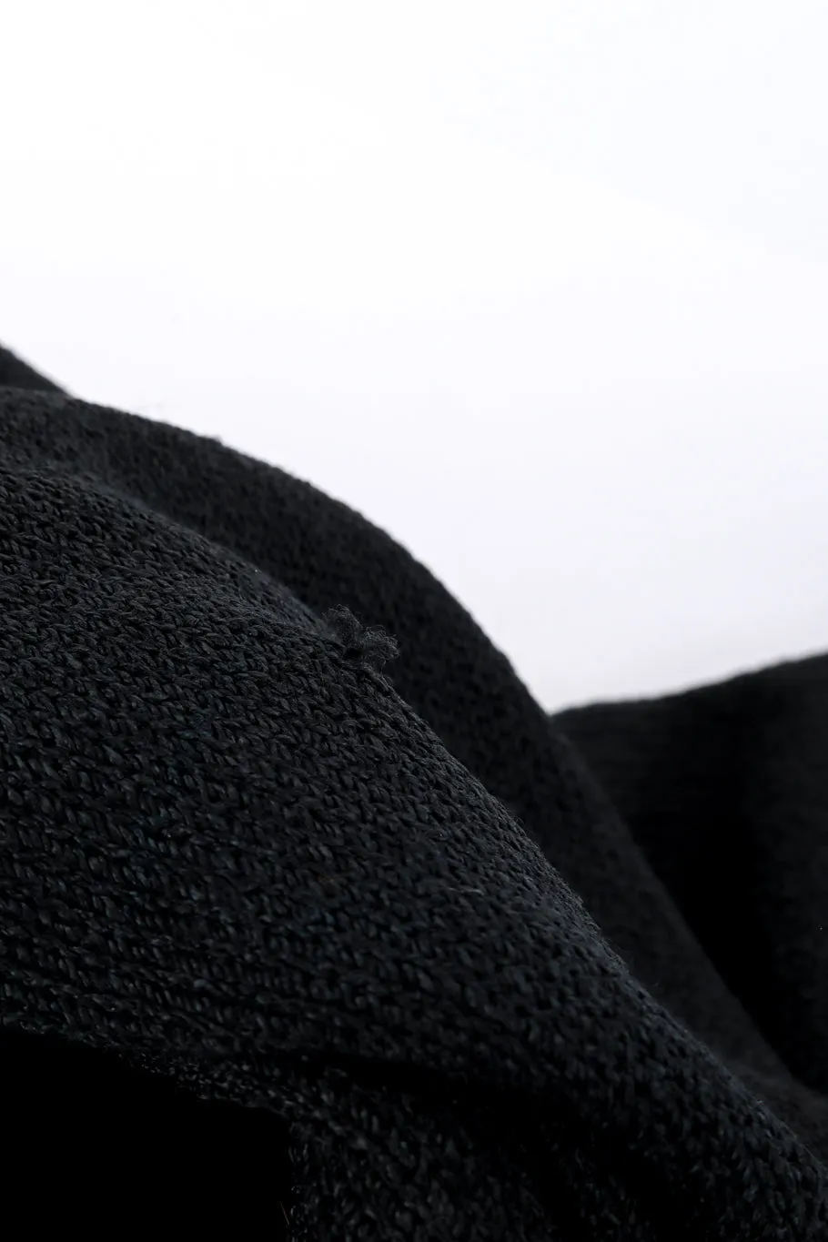 Long Ruffled Knit Wrap Dress