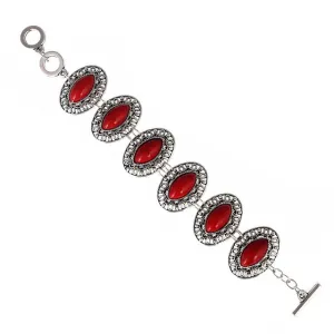 LOVBEAFAS Fashion Ethnic Bohemian Bracelets & Bangles For Women Red/Blue Stone Vintage Beach Boho Adjustable Bracelets Jewelry