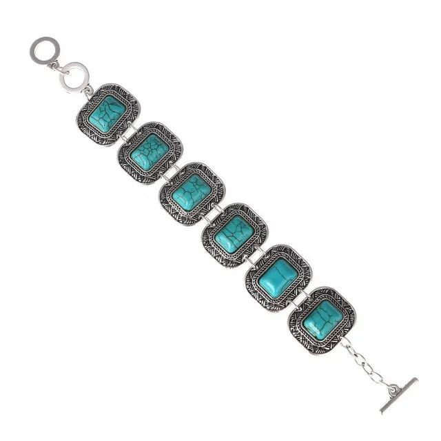 LOVBEAFAS Fashion Ethnic Bohemian Bracelets & Bangles For Women Red/Blue Stone Vintage Beach Boho Adjustable Bracelets Jewelry