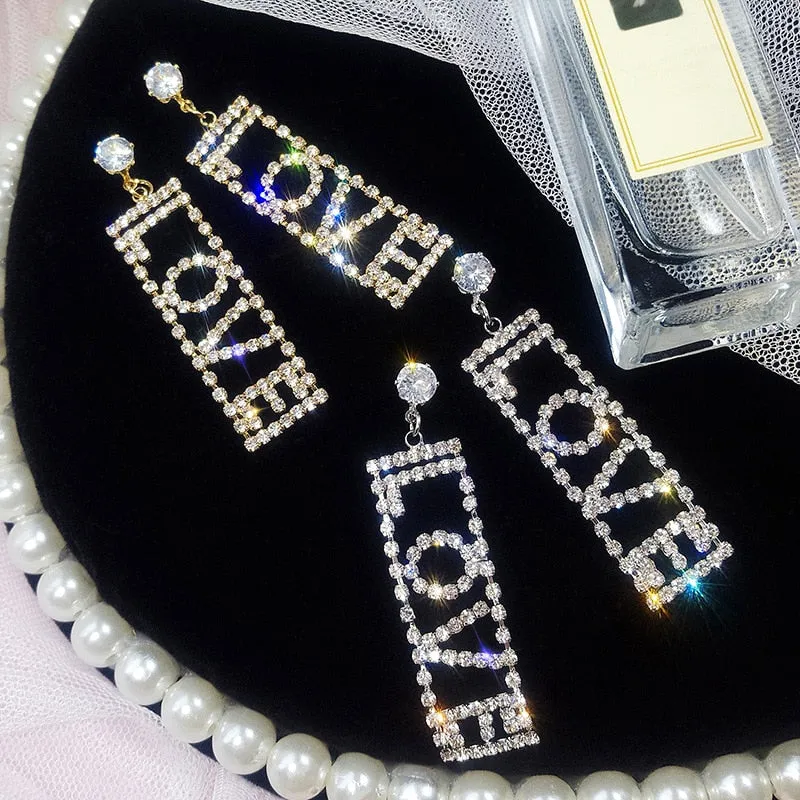 LOVE Letter Drop Earrings