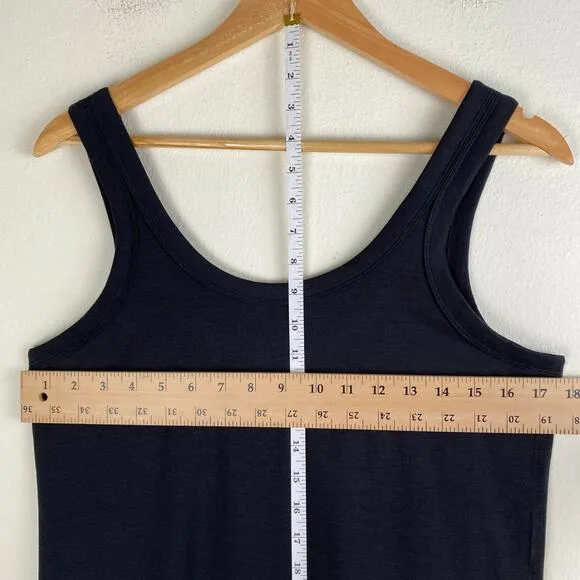 Lululemon Classic Fit Cotton Blend Scoop Dress Size 8 Black Athleisure Active