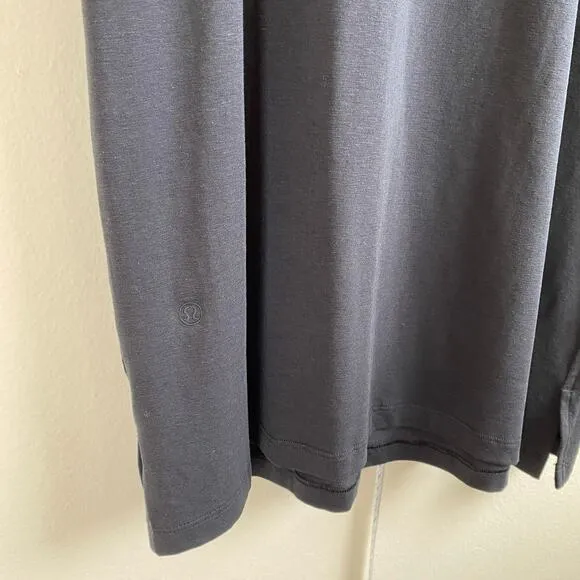Lululemon Classic Fit Cotton Blend Scoop Dress Size 8 Black Athleisure Active