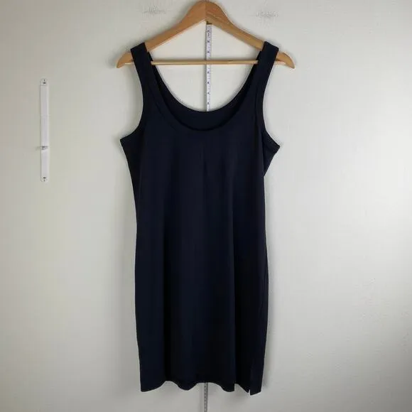 Lululemon Classic Fit Cotton Blend Scoop Dress Size 8 Black Athleisure Active