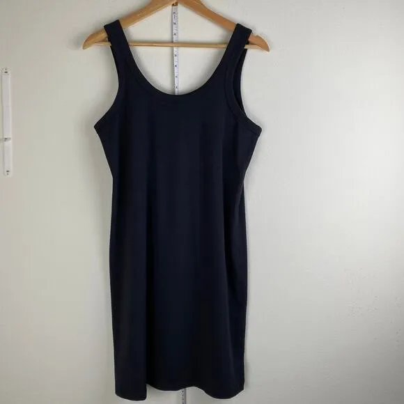 Lululemon Classic Fit Cotton Blend Scoop Dress Size 8 Black Athleisure Active