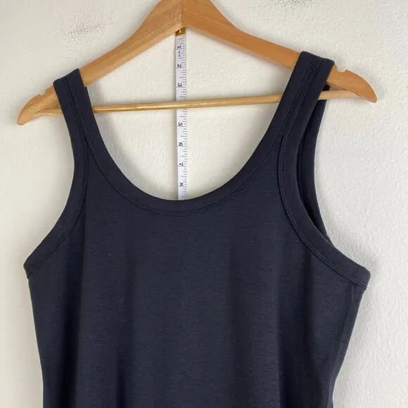 Lululemon Classic Fit Cotton Blend Scoop Dress Size 8 Black Athleisure Active