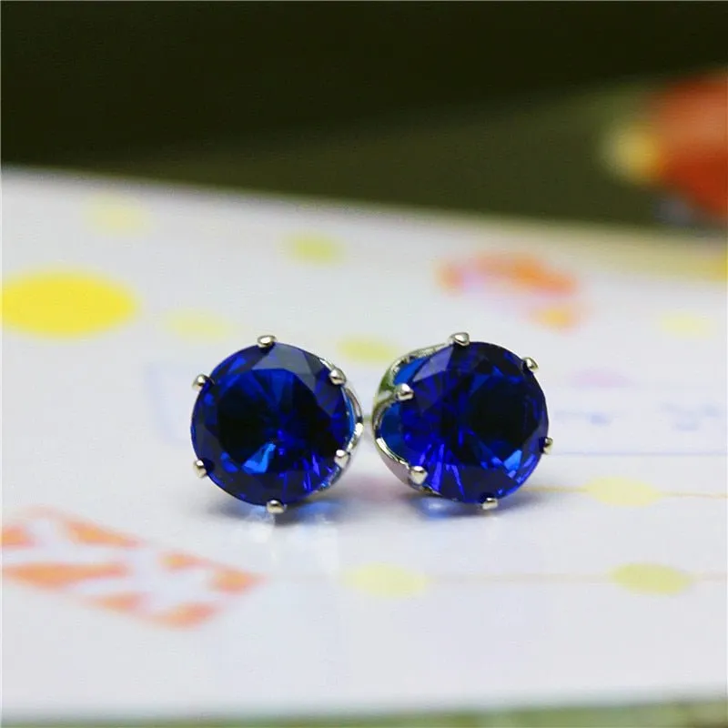 Luxury Gold Zircon Stud Earrings For Women  Anniverssary Party Jewelry