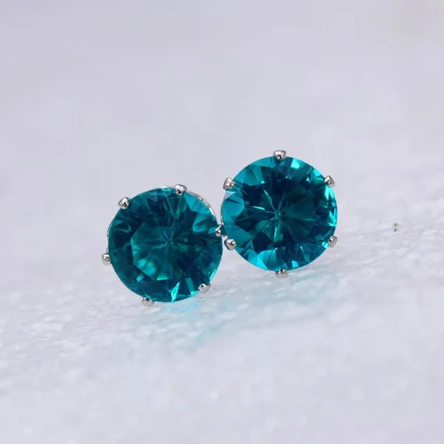 Luxury Gold Zircon Stud Earrings For Women  Anniverssary Party Jewelry