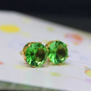 Luxury Gold Zircon Stud Earrings For Women  Anniverssary Party Jewelry