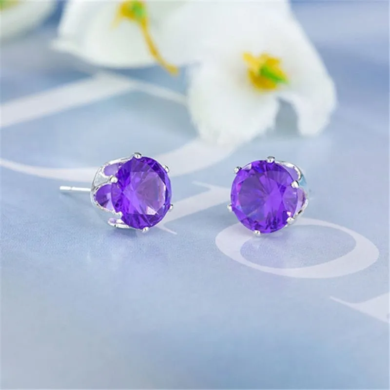 Luxury Gold Zircon Stud Earrings For Women  Anniverssary Party Jewelry