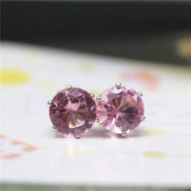Luxury Gold Zircon Stud Earrings For Women  Anniverssary Party Jewelry