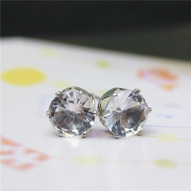 Luxury Gold Zircon Stud Earrings For Women  Anniverssary Party Jewelry
