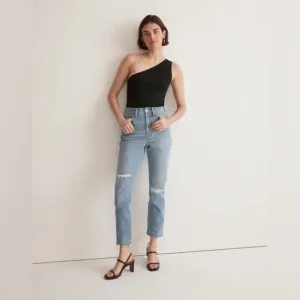 Madewell The Perfect Vintage Jean in Bradwell Wash: Ripped Edition 28