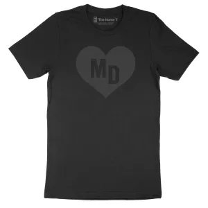 Maryland Black on Black Heart