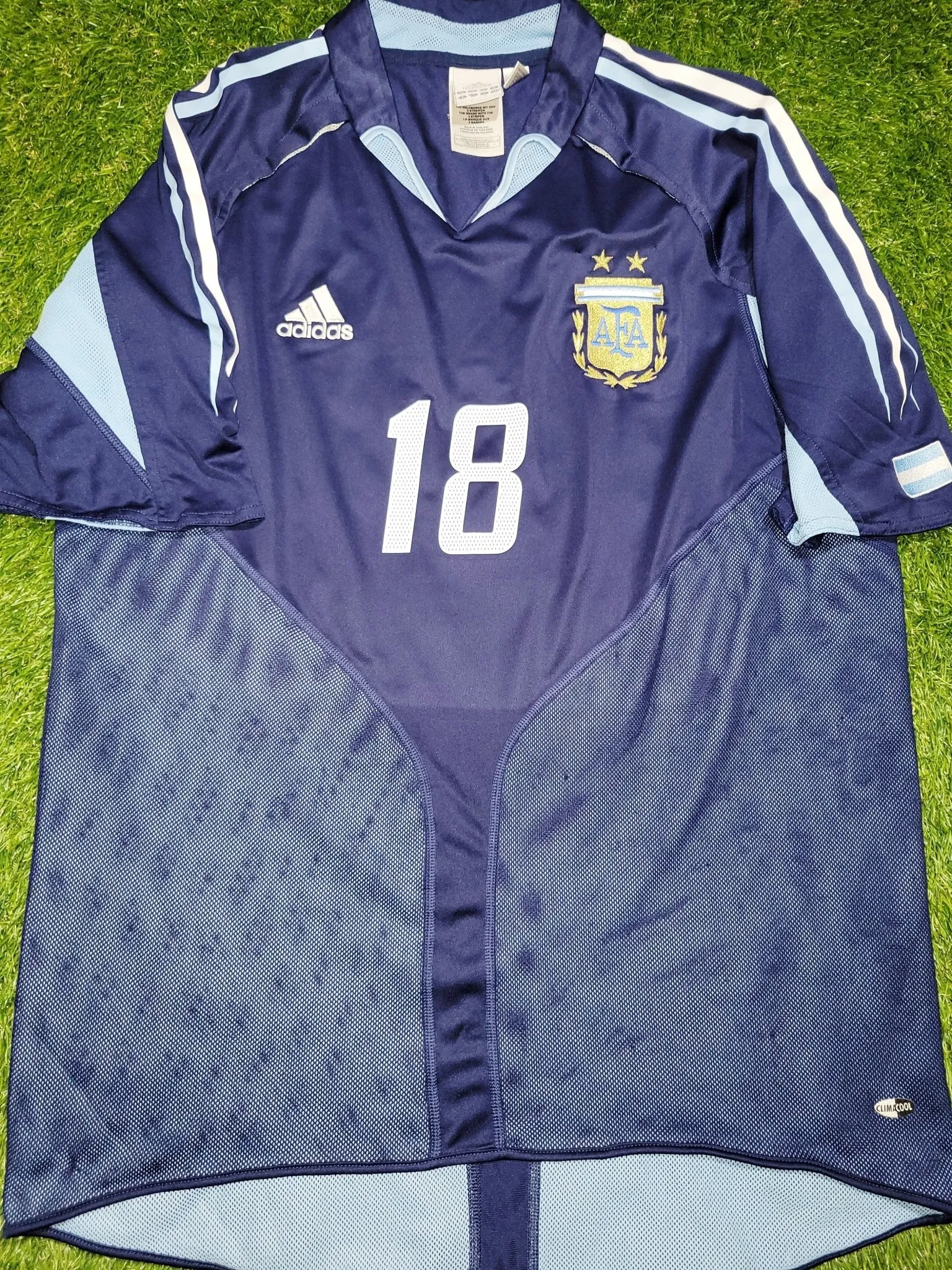 Messi Argentina 2004 2005 DEBUT Blue Jersey Shirt Camiseta L SKU# 645785
