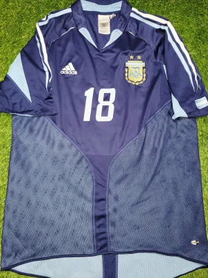 Messi Argentina 2004 2005 DEBUT Blue Jersey Shirt Camiseta L SKU# 645785