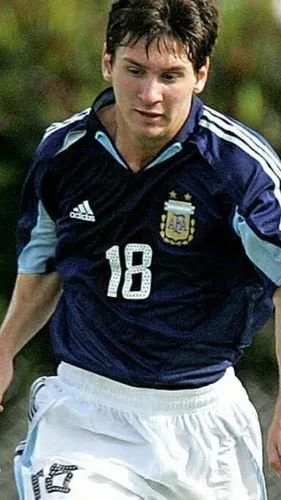 Messi Argentina 2004 2005 DEBUT Blue Jersey Shirt Camiseta L SKU# 645785