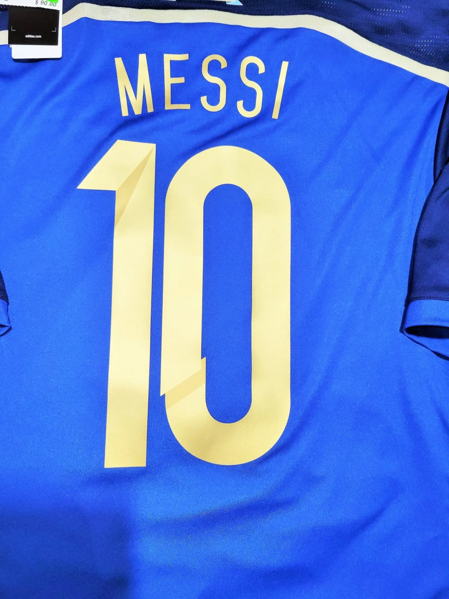 Messi Argentina 2014 WORLD CUP FINAL Away Jersey Shirt Camiseta BNWT L SKU# G75187