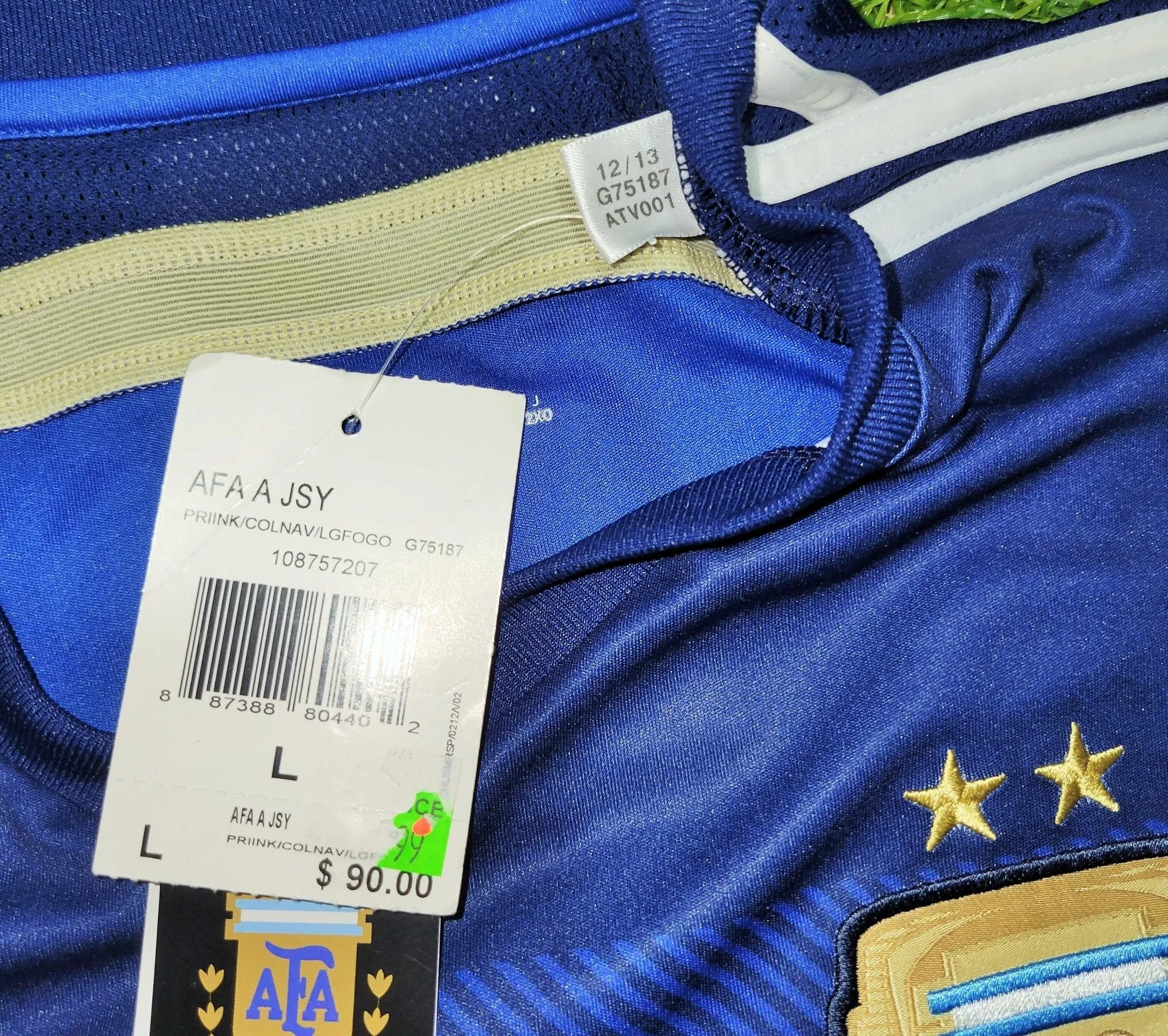 Messi Argentina 2014 WORLD CUP FINAL Away Jersey Shirt Camiseta BNWT L SKU# G75187