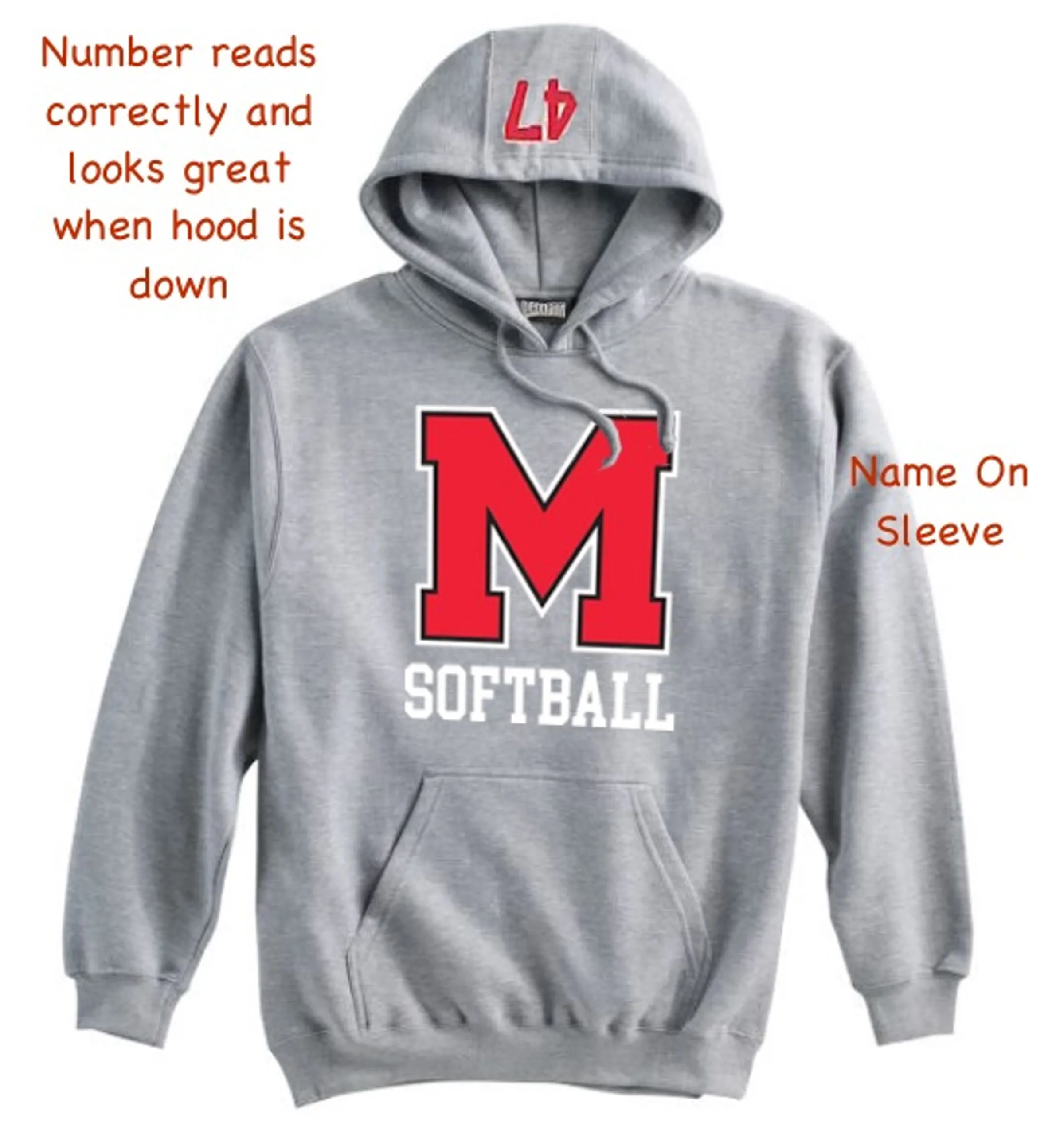 MHS Softball Team Premium Hoodie